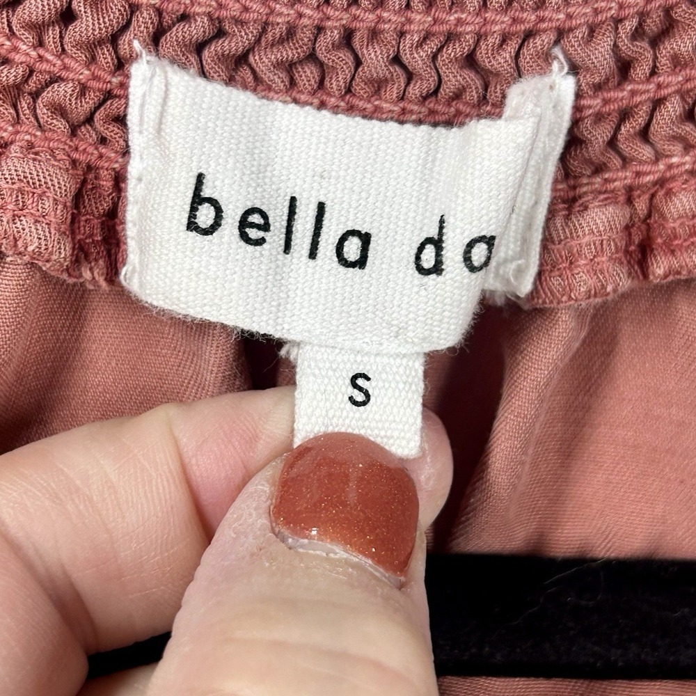 Anthropologie Bella Dahl Smocked Tie Waist Mini Dress Size Small Made in USA - Picture 5 of 6